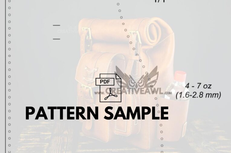 Leather Roll-top Backpack Pattern – Leather Backpack Template – Leather Bag pattern – Leather Pattern – Leather Patterns – Pattern pdf10